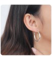 3.0mm Rose Gold PlatedSilver Hoop Earring CR-12-RO-GP